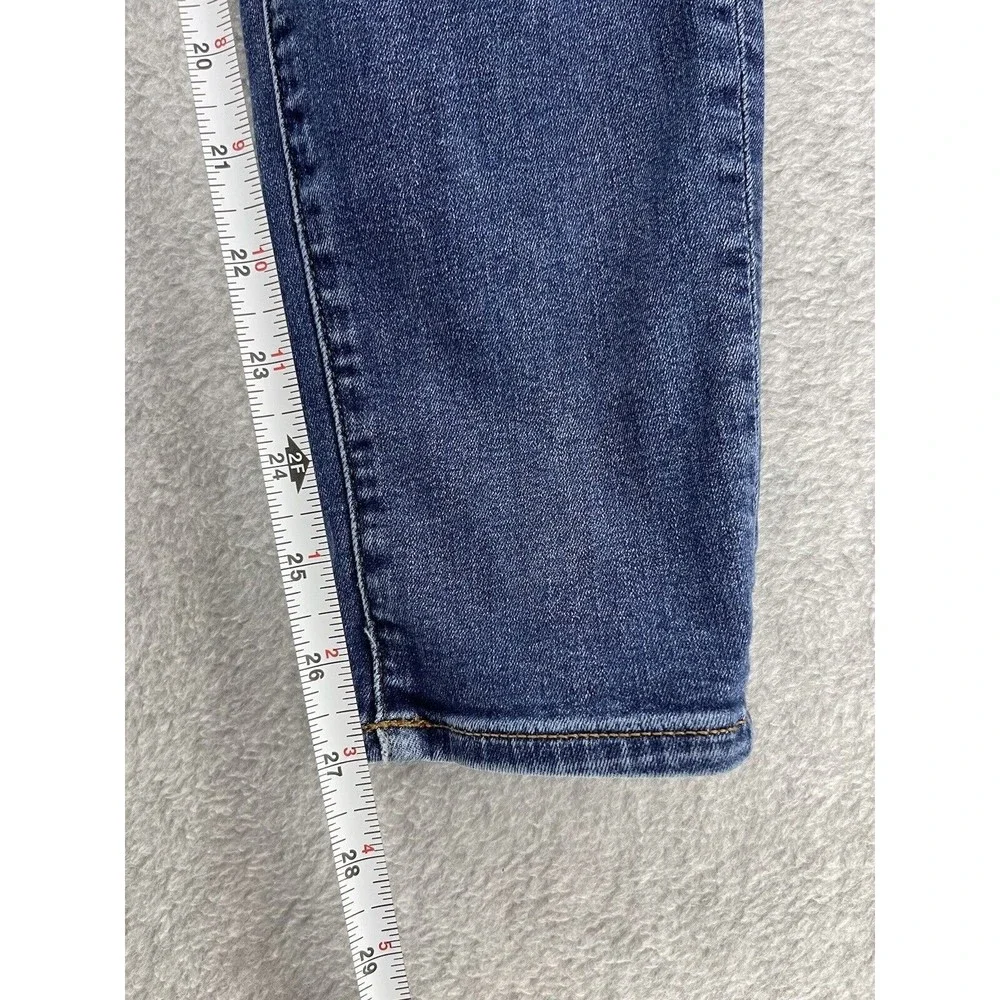LOFT Ann Taylor Women's Blue Denim Jeans Size 4 Medium Wash Blend Skinny Crop - Picture 8 of 13